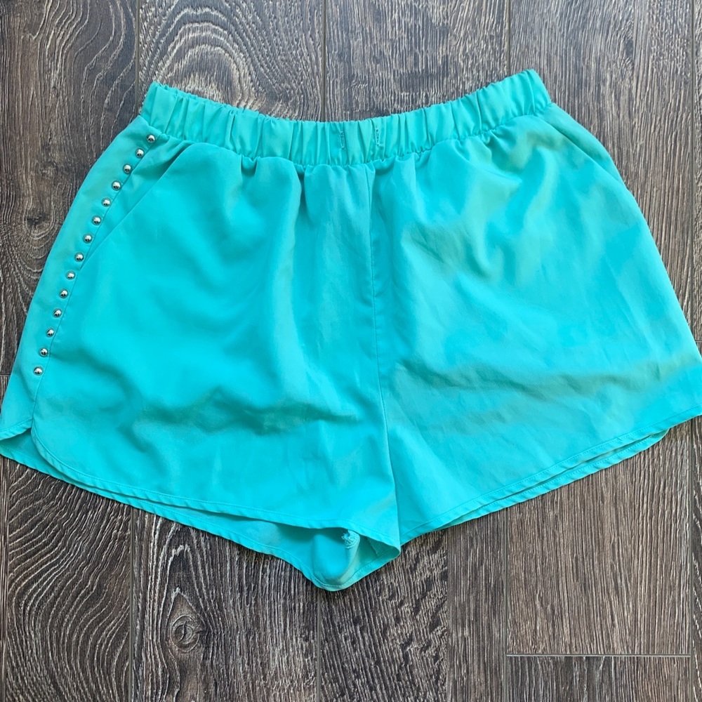 Turquoise forever 21 shorts